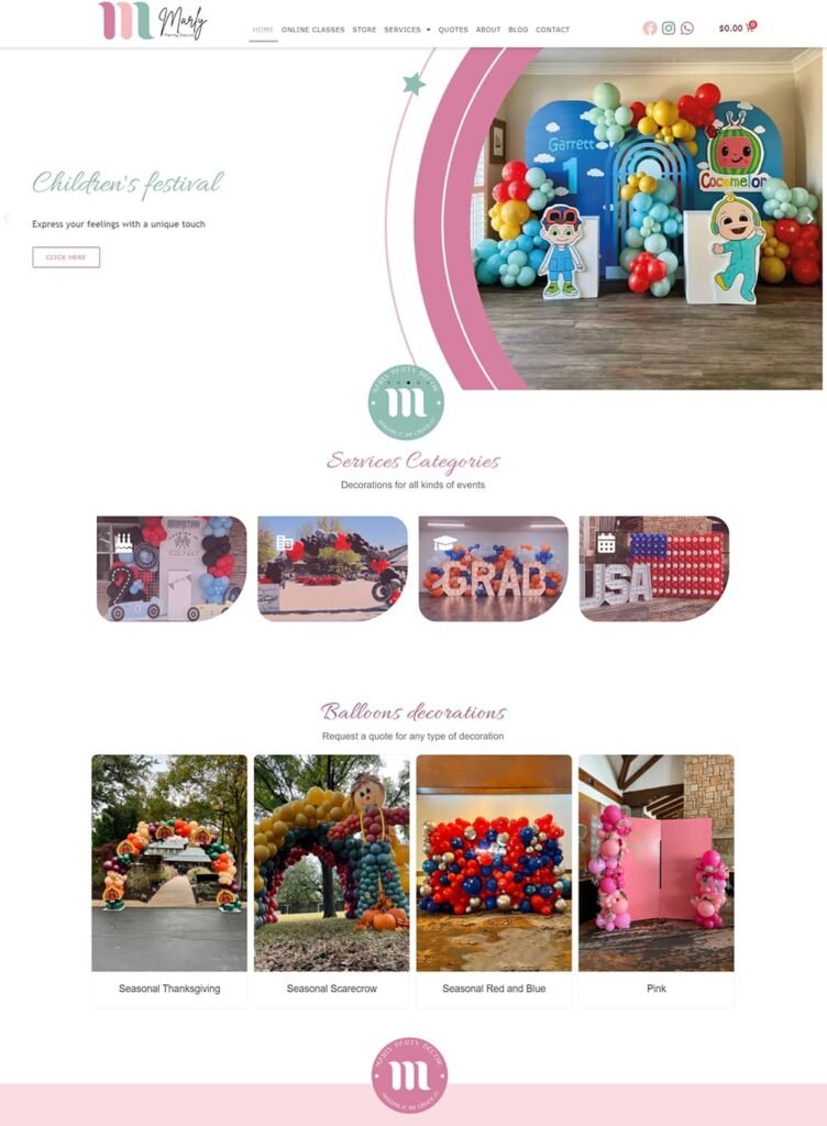 MARLY Balloons web