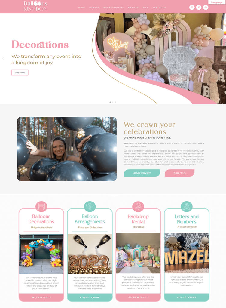 balloons kingdom Balloons web