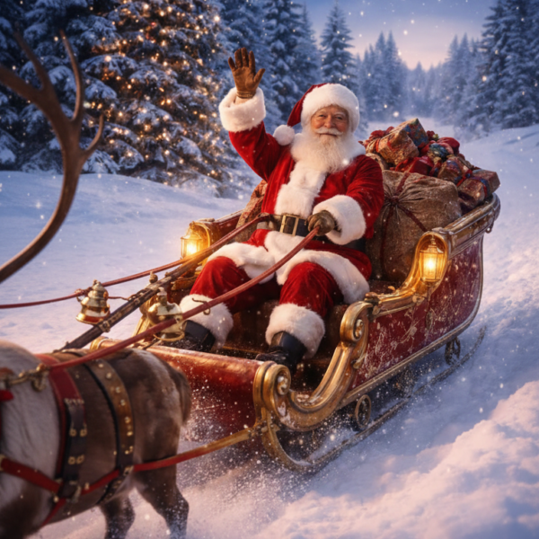 Santa entrega tu mensaje en navidad