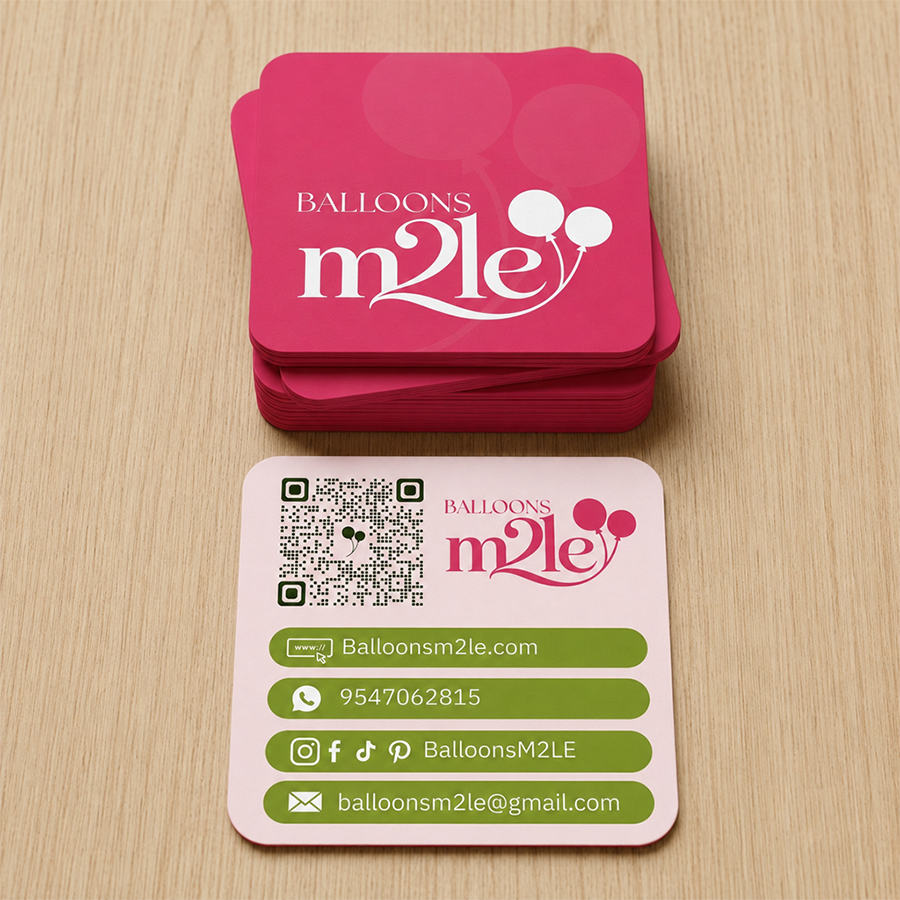 Tarjeta con código QR diseñada para una marca